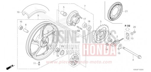 REAR WHEEL CBF125MER de 2024